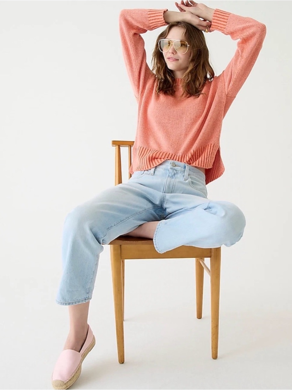 J.Crew Jeans Women's 28 Slouchy Boyfriend Mid Rise Light Wash Denim 32x28